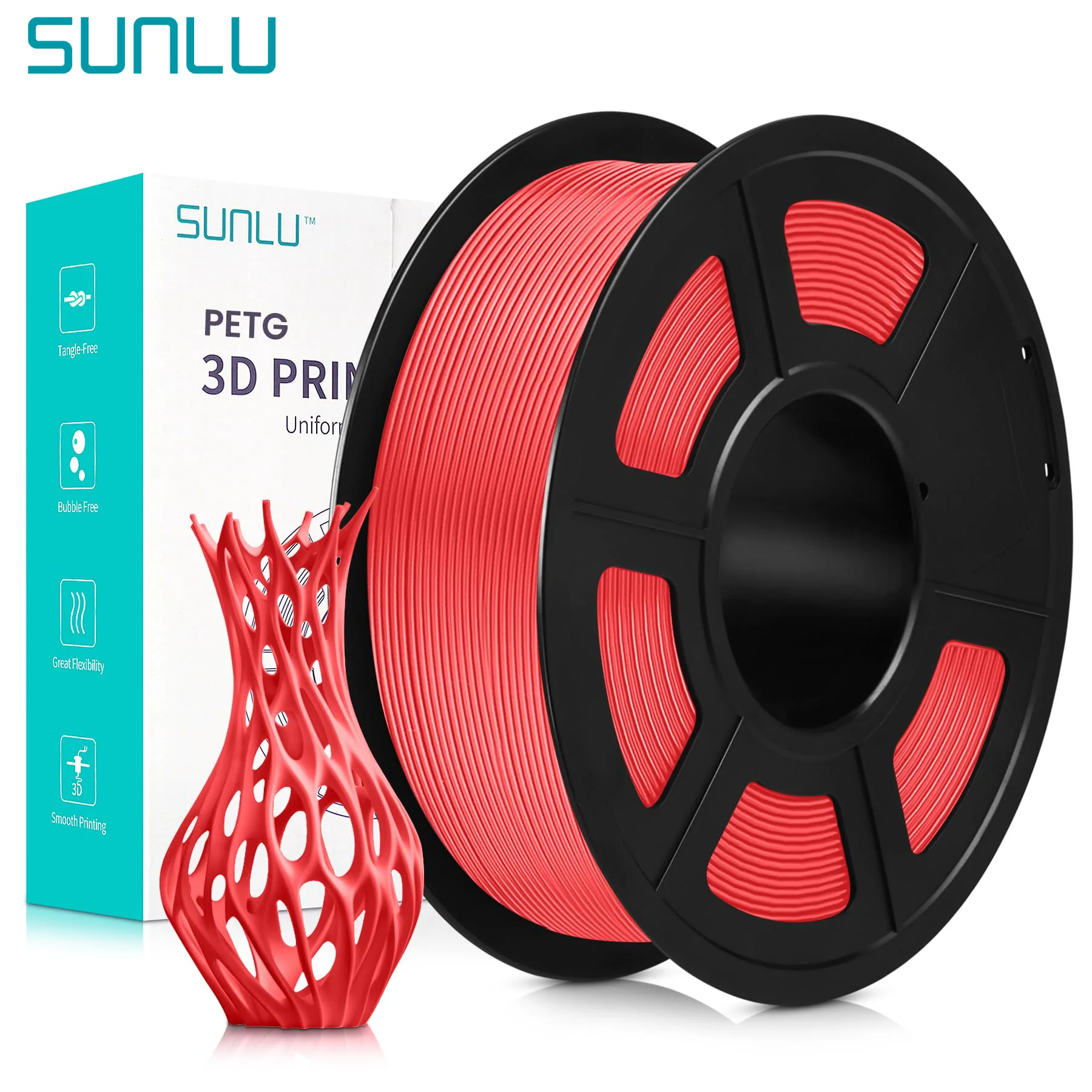 Filament SUNLU PETG Czerwony (RED)