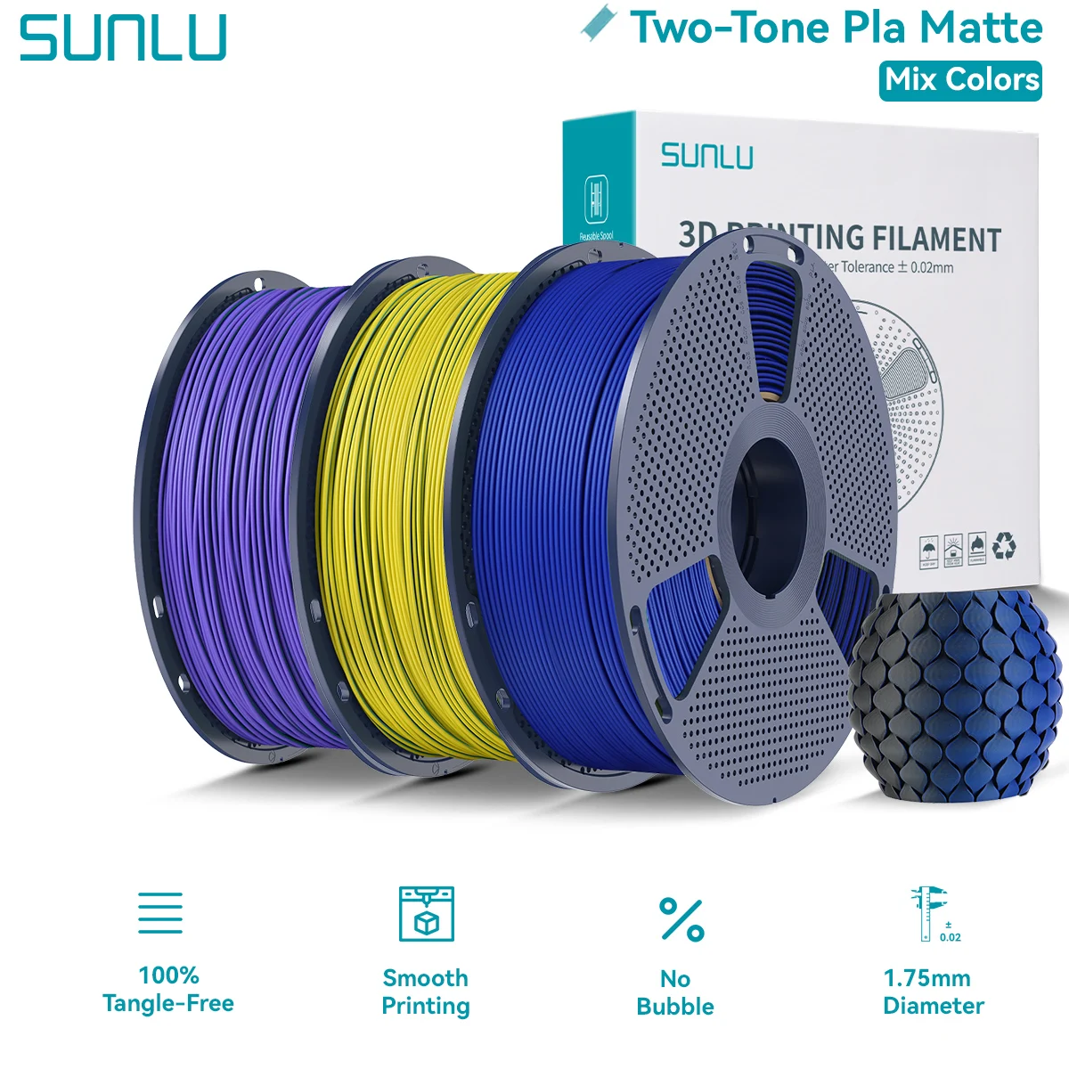 Filament SUNLU PLA Matowy (MATTE)