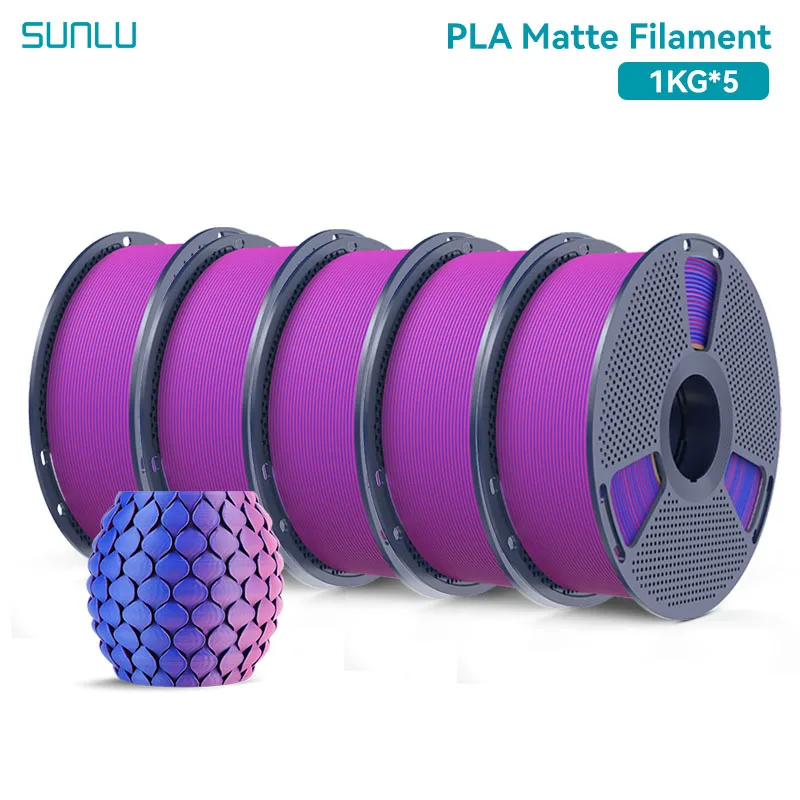 Filament SUNLU PLA Niebieski Dwukolorowy Matowy (BLUE DUAL MATTE)