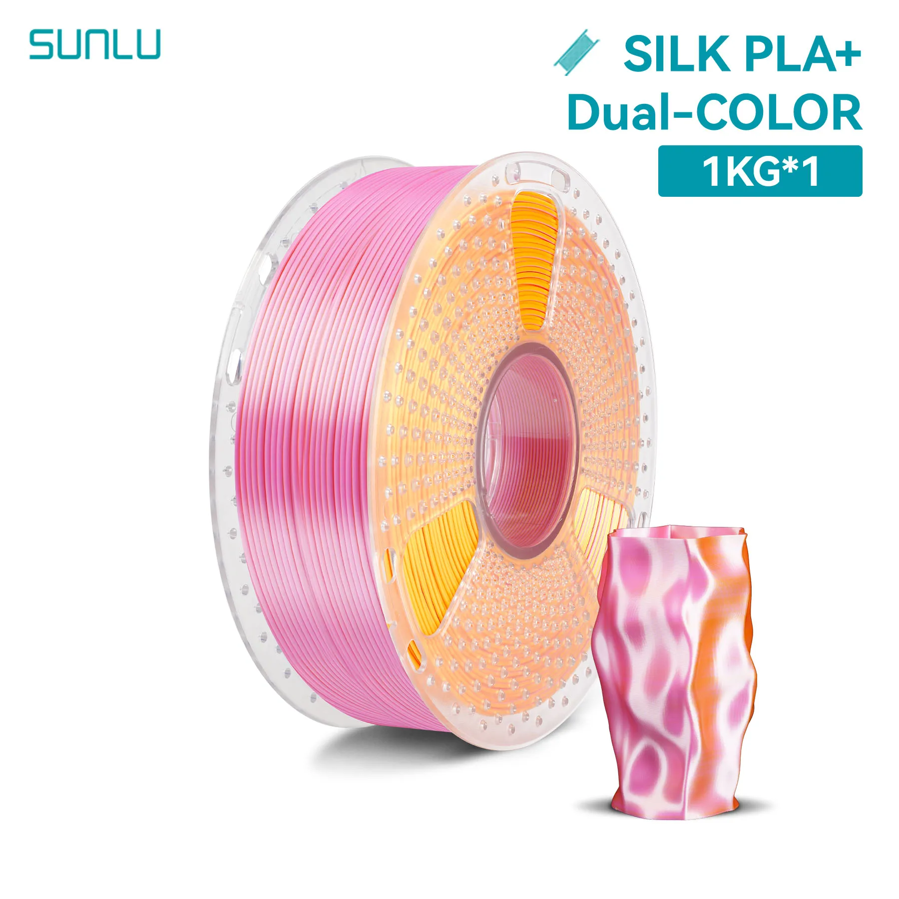 Filament SUNLU PLA Różowy Dwukolorowy Jedwabny (PINK DUAL SILK)
