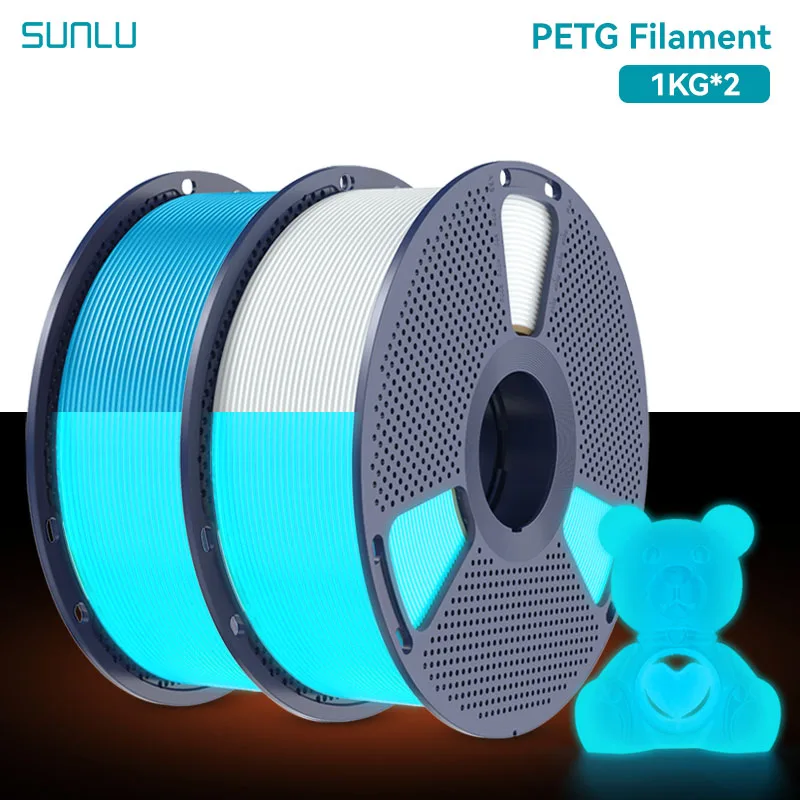 Filament SUNLU PETG Niebieski Świecący w ciemności (BLUE GLOW)