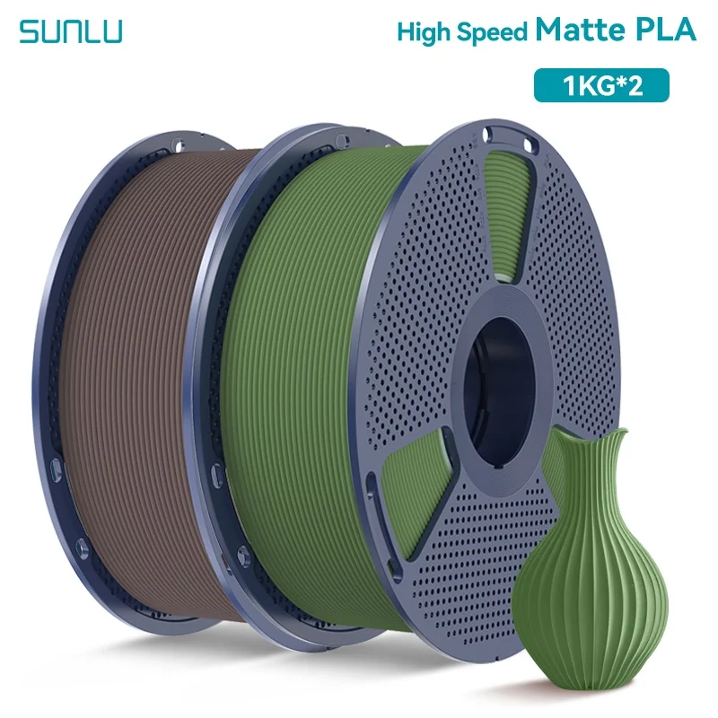 Filament SUNLU PLA High-Speed Zielony Matowy (GREEN MATTE)