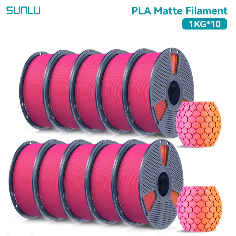 Filament SUNLU PLA Czerwony Dwukolorowy Matowy (RED DUAL MATTE)