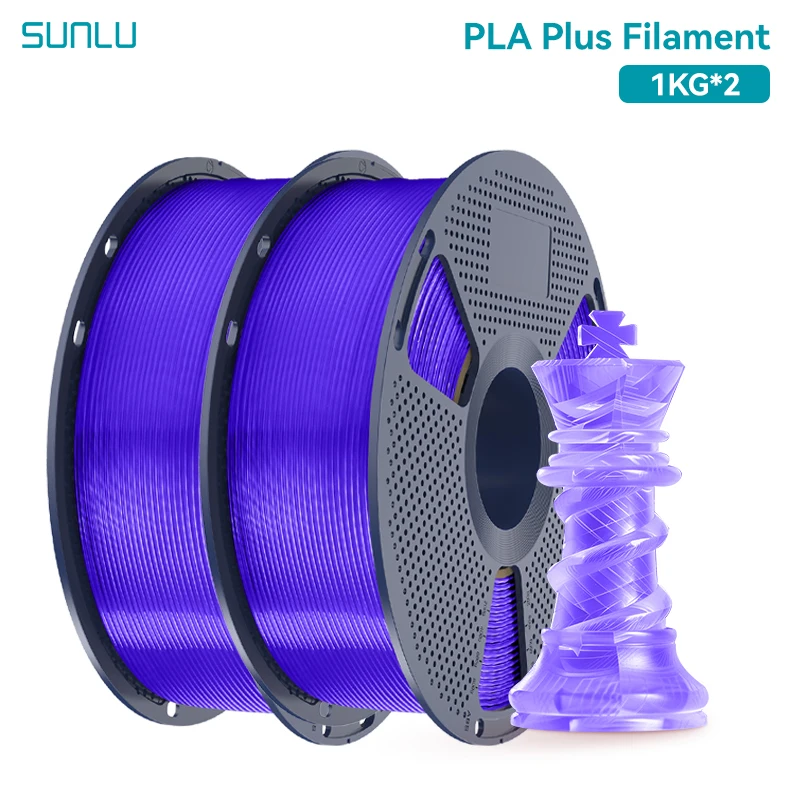 Filament SUNLU PLA Plus Fioletowy Przezroczysty (PURPLE TRANSPARENT)