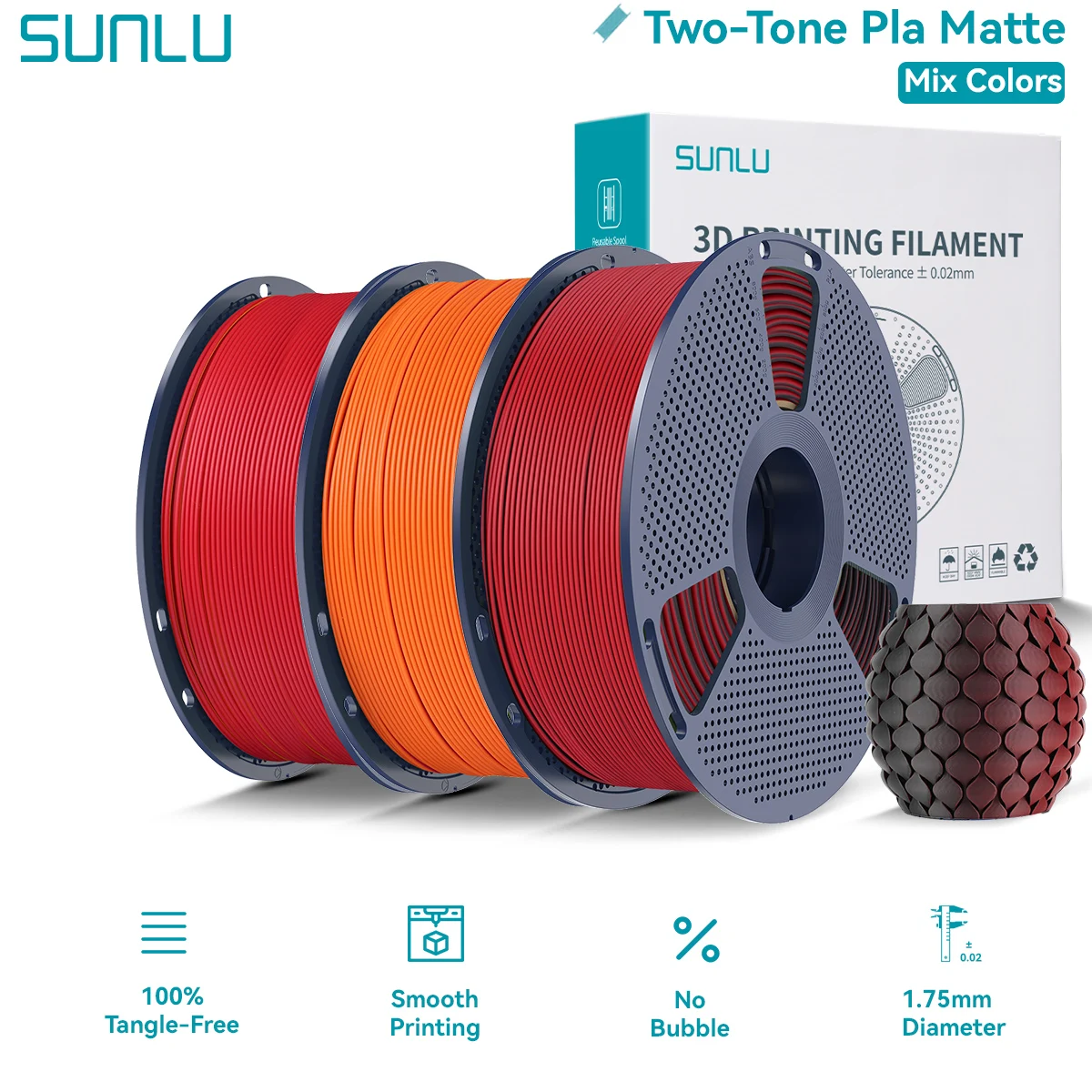 Filament SUNLU PLA  Matowy (MATTE)