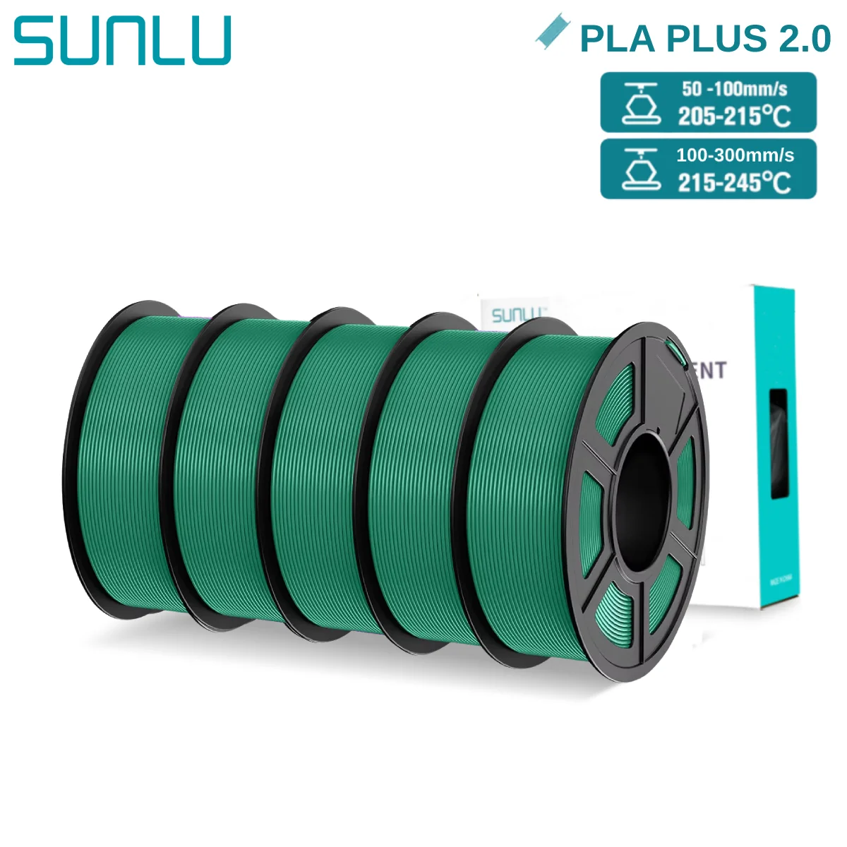 Filament SUNLU PLA Plus Zielony (GREEN)