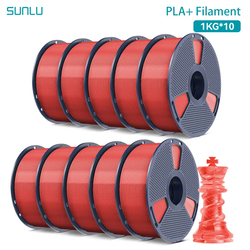 Filament SUNLU PLA Plus Czerwony Przezroczysty (RED TRANSPARENT)