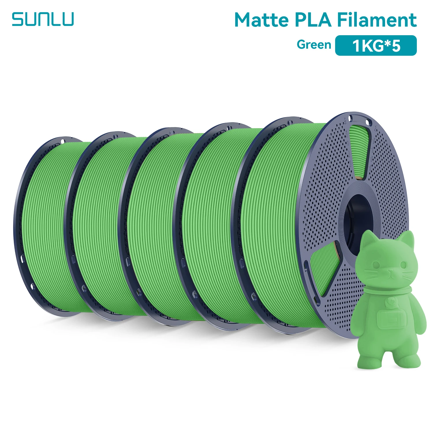 Filament SUNLU PLA Zielony Matowy (GREEN MATTE)