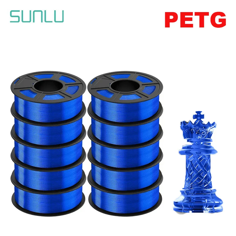 Filament SUNLU PETG Niebieski Przezroczysty (BLUE TRANSPARENT)