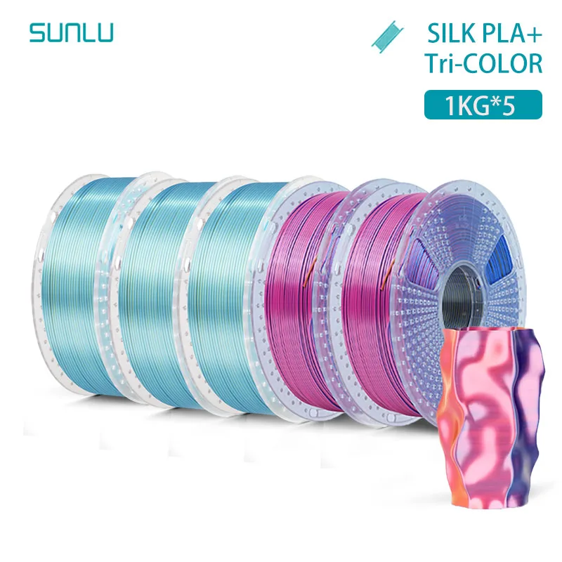 Filament SUNLU PLA  Trójkolorowy Jedwabny (TRIPLE SILK)