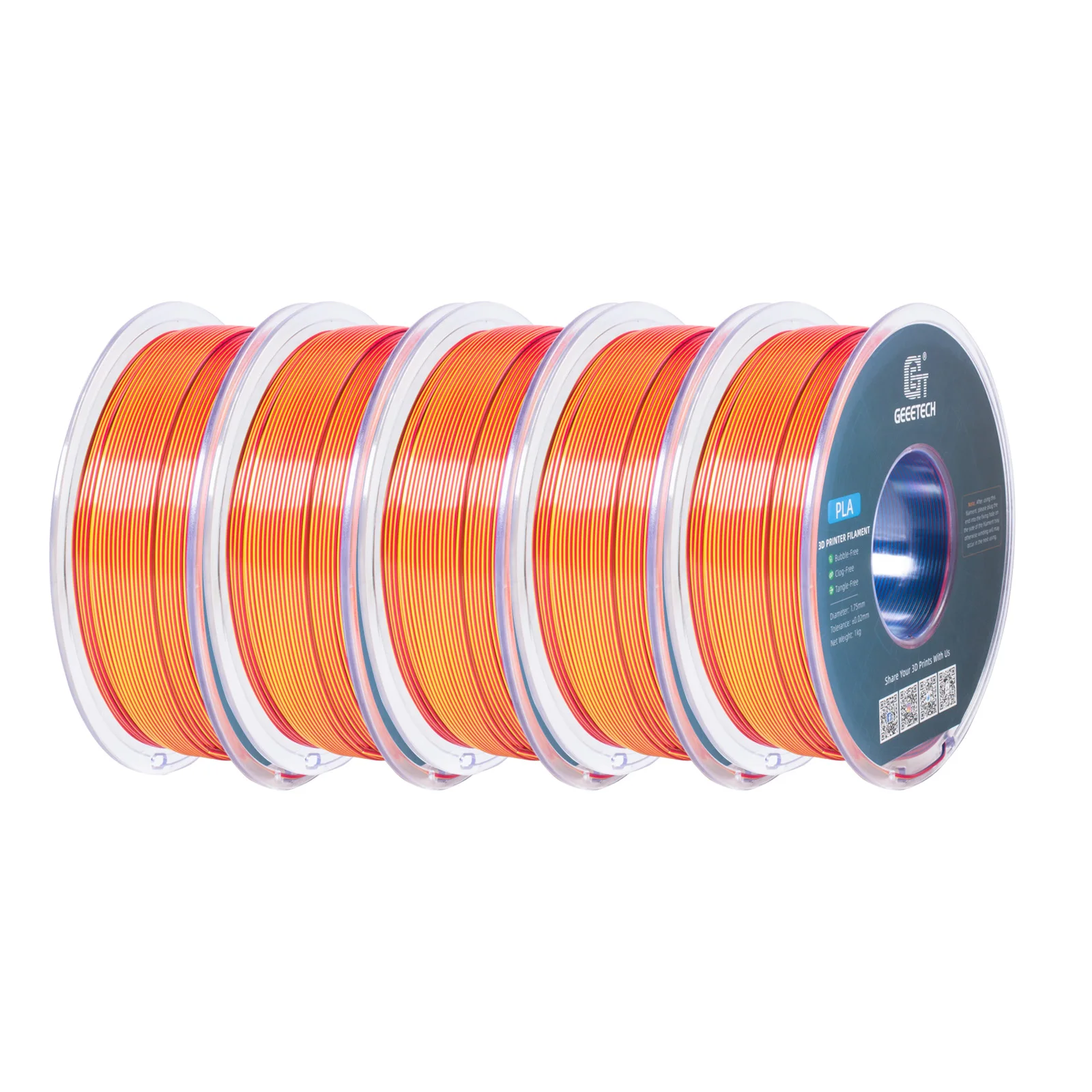 Filament GEEETECH PLA Trójkolorowy Jedwabny (TRIPLE SILK)