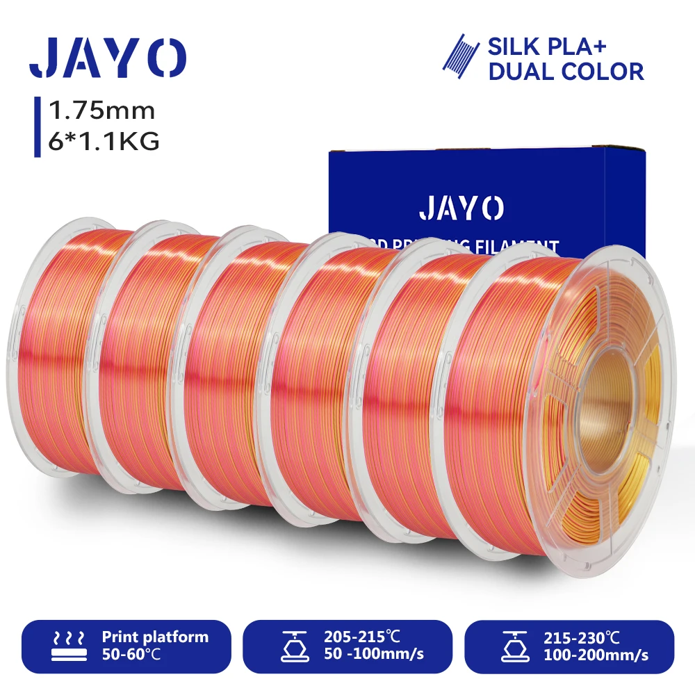 Filament JAYO PLA Złoty Dwukolorowy Jedwabny (GOLD DUAL SILK)