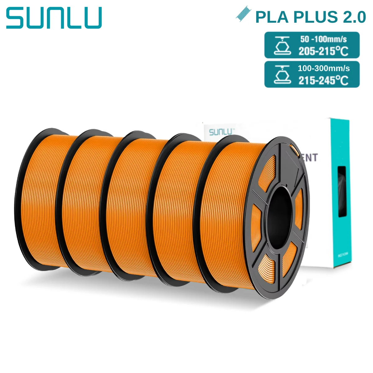Filament SUNLU PLA Plus Pomarańczowy (ORANGE)