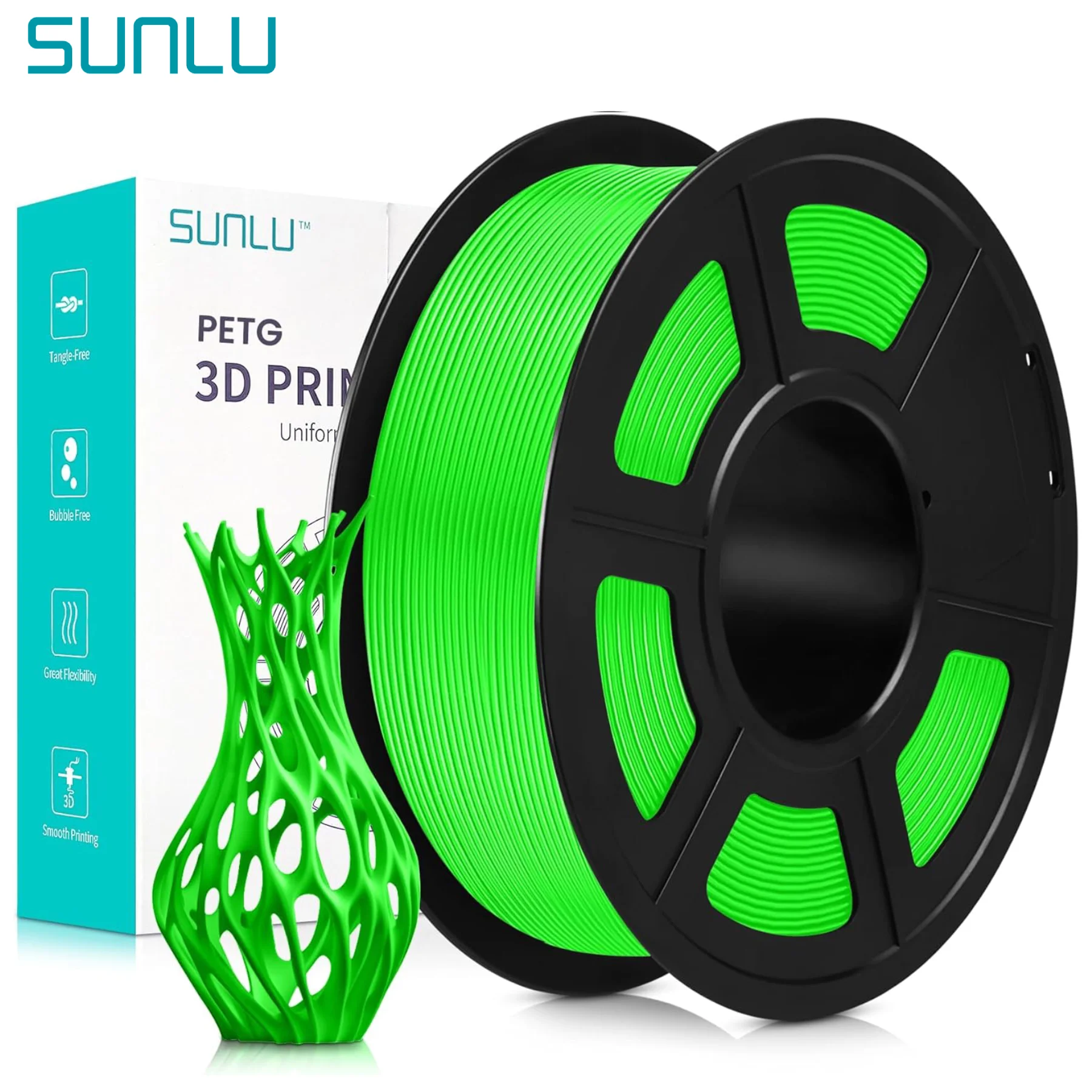 Filament SUNLU PETG Zielony (GREEN)