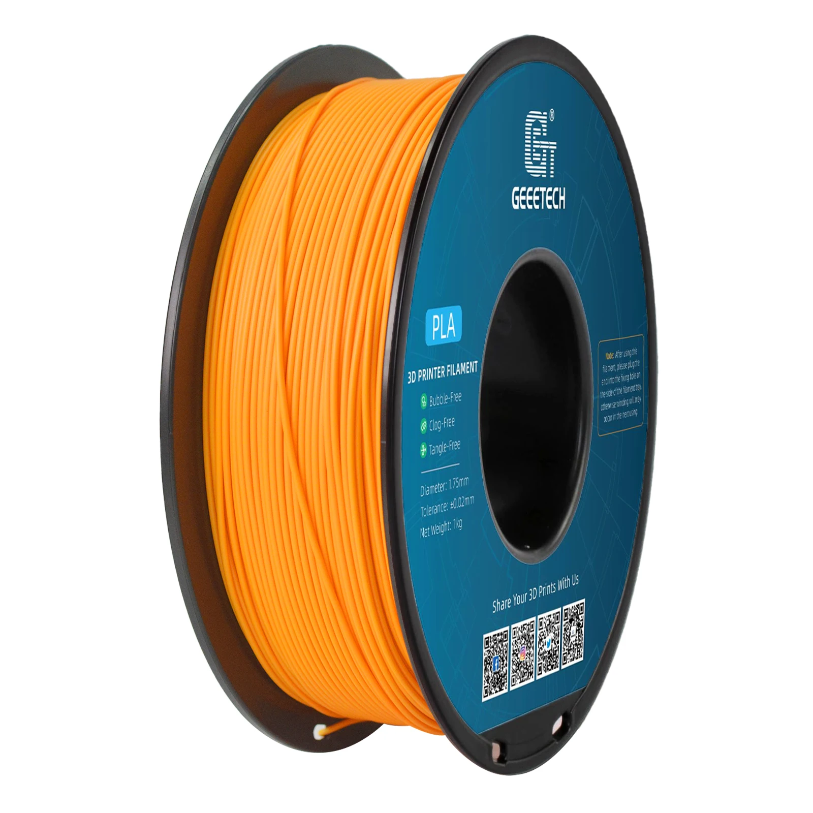 Filament GEEETECH PLA Pomarańczowy Jedwabny (ORANGE SILK)