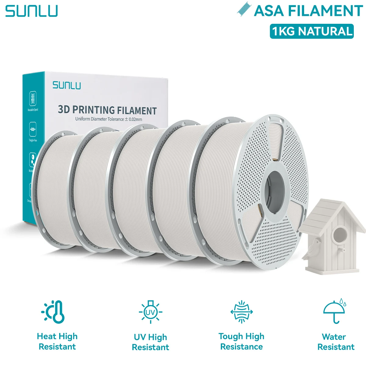 Filament SUNLU ASA Naturalny (NATURAL)