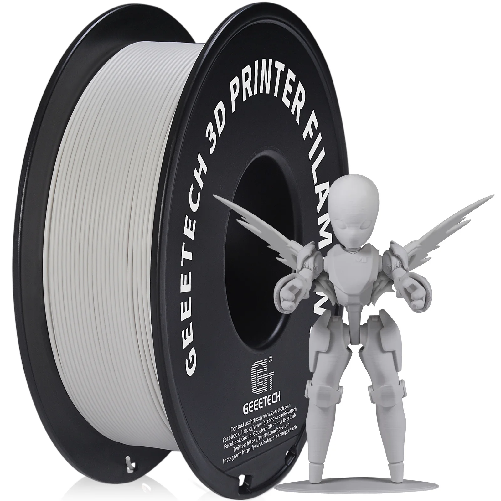 Filament GEEETECH PLA Szary Matowy (GRAY MATTE)