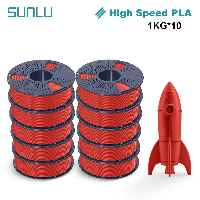 Filament SUNLU PLA High-Speed Czerwony (RED)