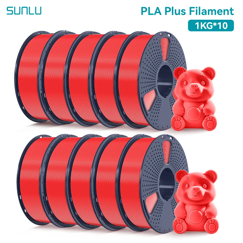Filament SUNLU PLA Plus Czerwony (RED)