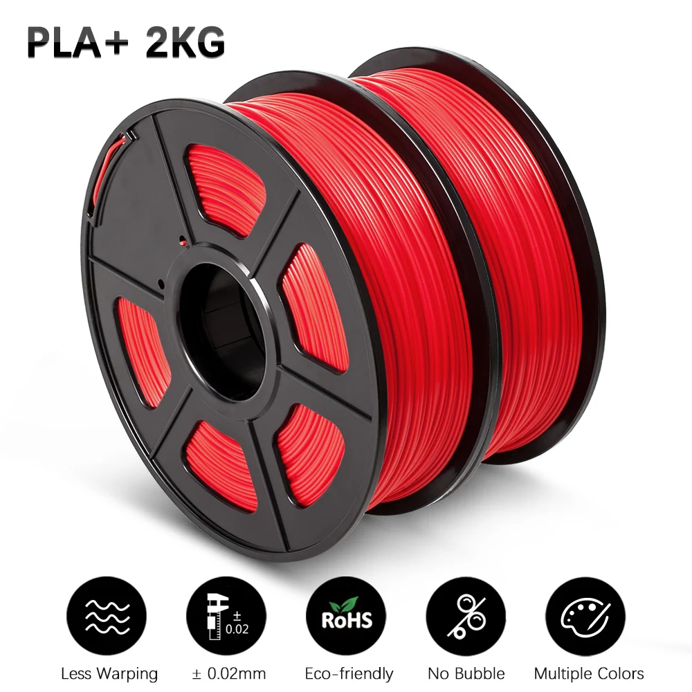 Filament SUNLU PLA Plus Czerwony (RED)