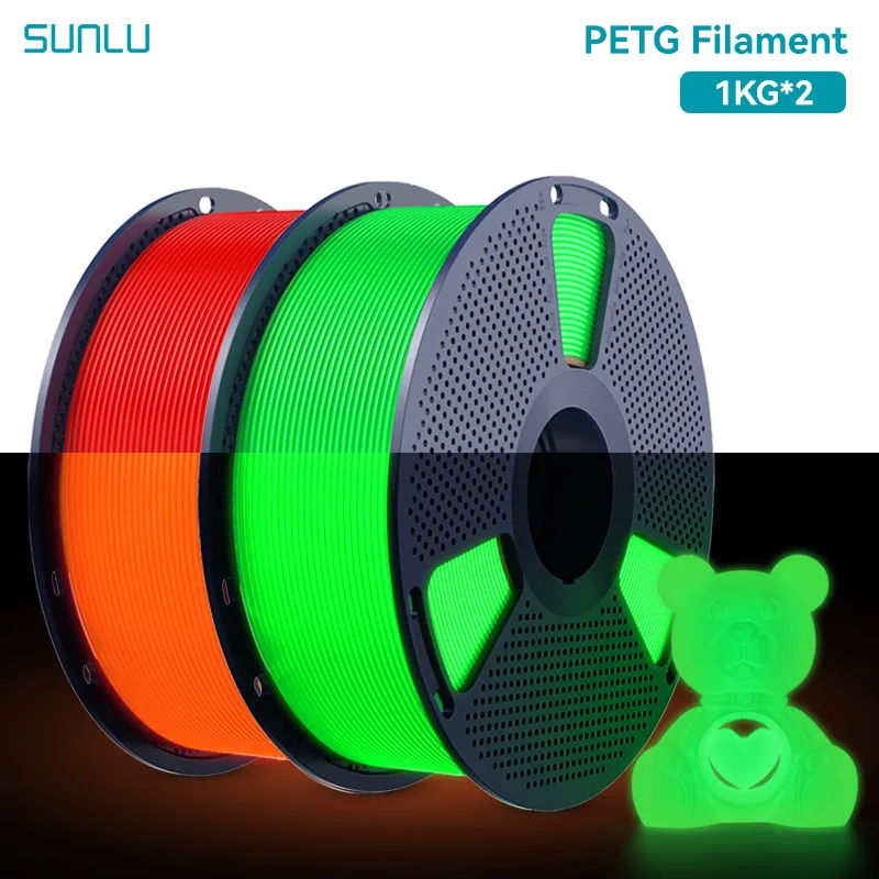 Filament SUNLU PETG Zielony Świecący w ciemności (GREEN GLOW)