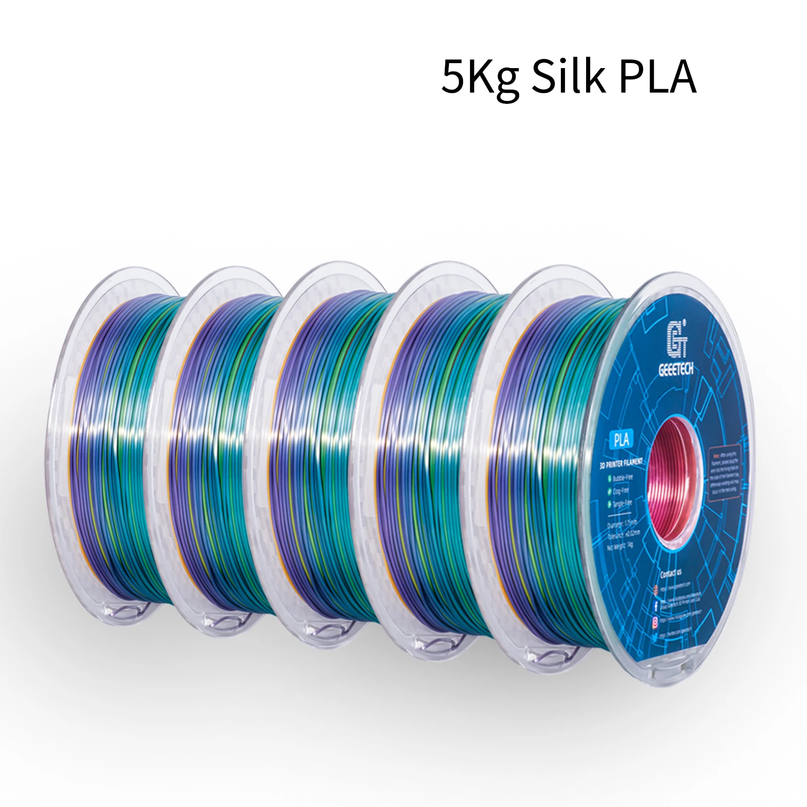 Filament GEEETECH PLA  Tęczowy Jedwabny (RAINBOW SILK)
