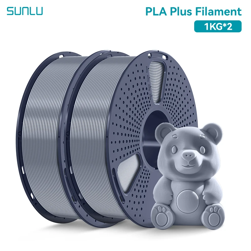 Filament SUNLU PLA Plus Srebrny (SILVER)