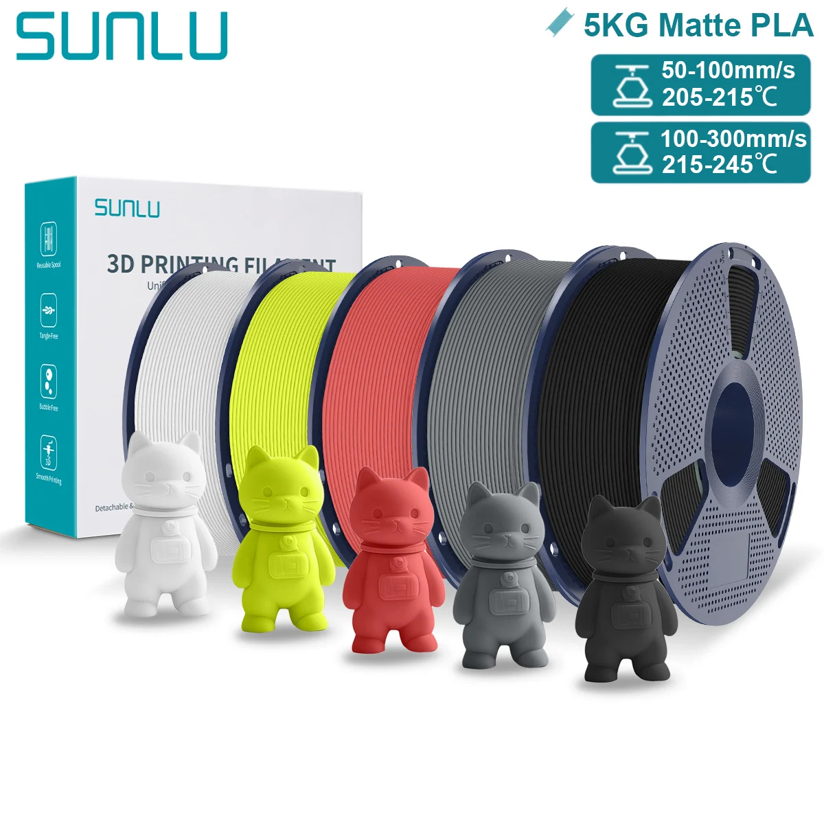 Filament SUNLU PLA  Matowy (MATTE)