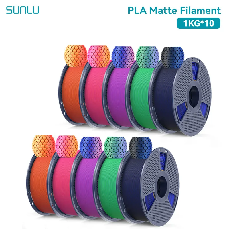 Filament SUNLU PLA Czerwony Dwukolorowy Matowy (RED DUAL MATTE)