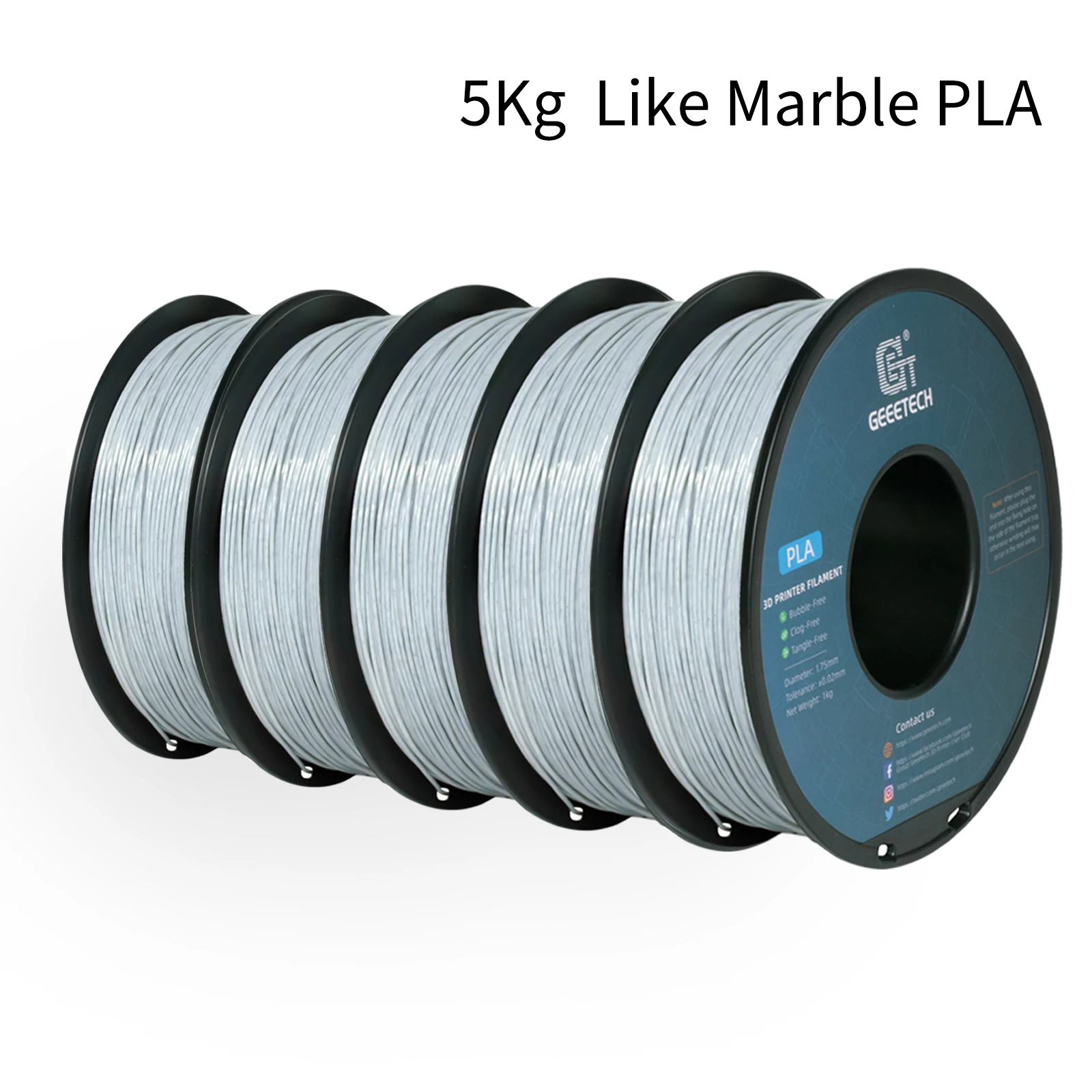 Filament GEEETECH PLA Szary Teksturowany (GRAY TEXTURED)