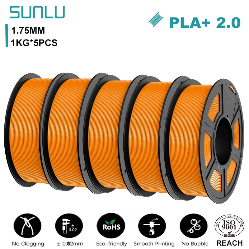Filament SUNLU PLA Plus Pomarańczowy (ORANGE)