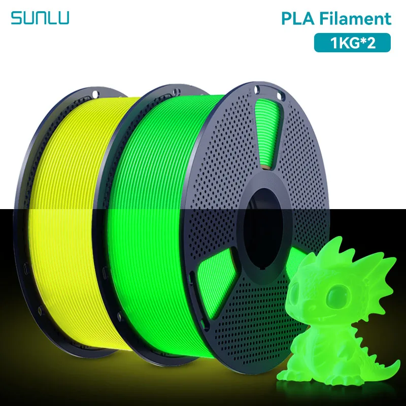 Filament SUNLU PLA Żółty Świecący w ciemności (YELLOW GLOW)