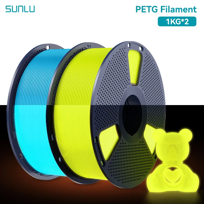 Filament SUNLU PETG Niebieski Świecący w ciemności (BLUE GLOW)