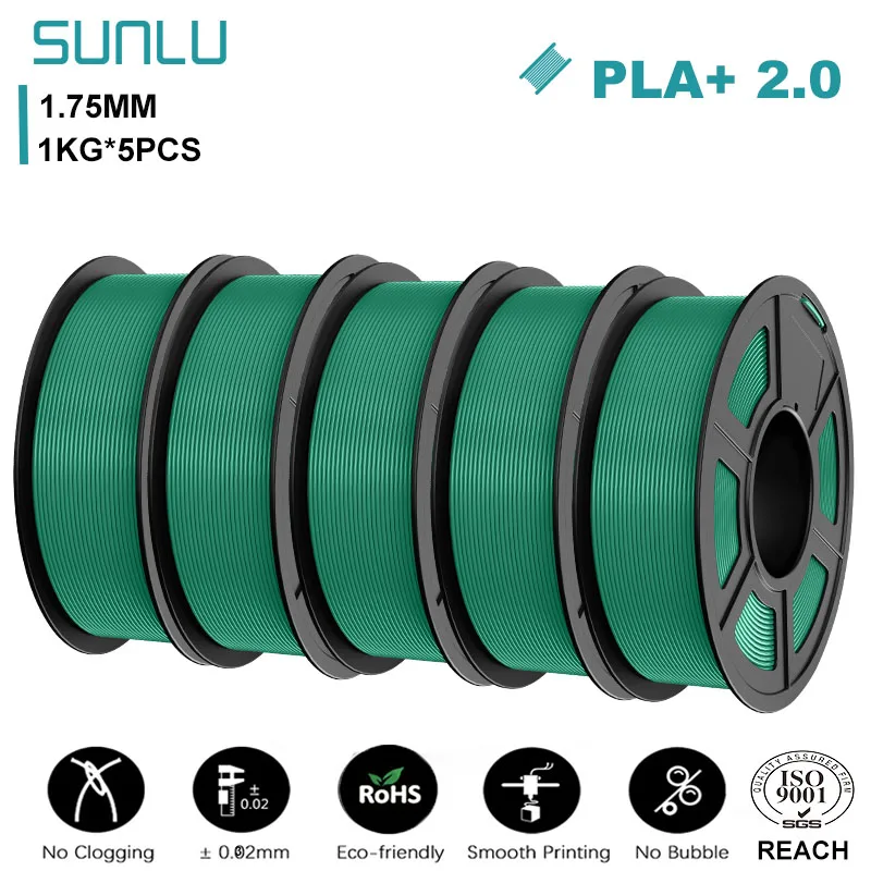 Filament SUNLU PLA Plus Zielony (GREEN)