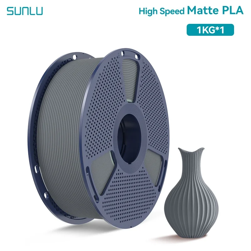 Filament SUNLU PLA High-Speed Szary Matowy (GRAY MATTE)