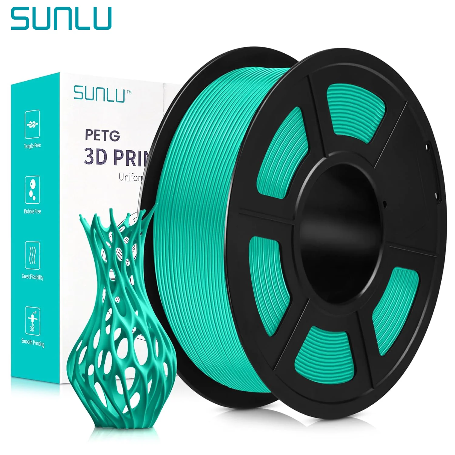 Filament SUNLU PETG Zielony (GREEN)