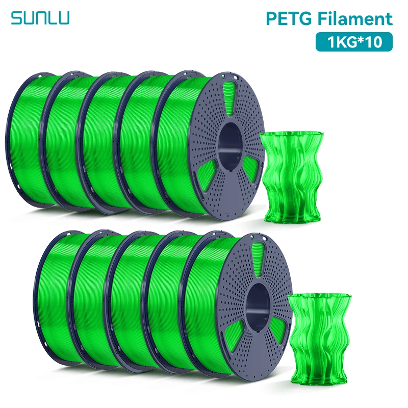 Filament SUNLU PETG Zielony Przezroczysty (GREEN TRANSPARENT)