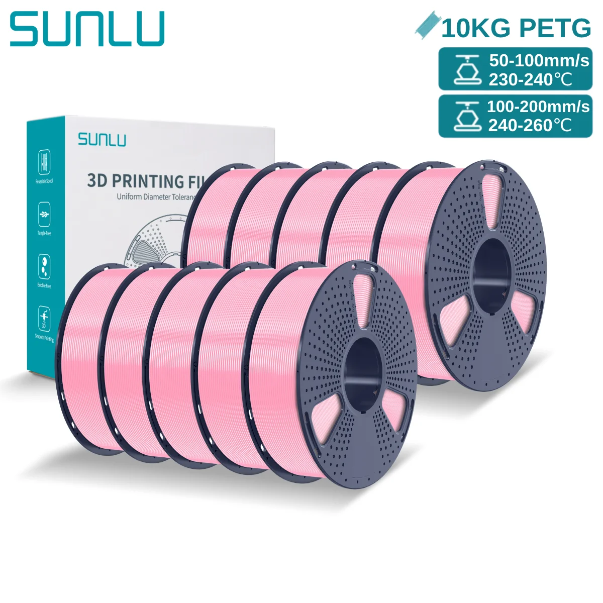 Filament SUNLU PETG Różowy (PINK)