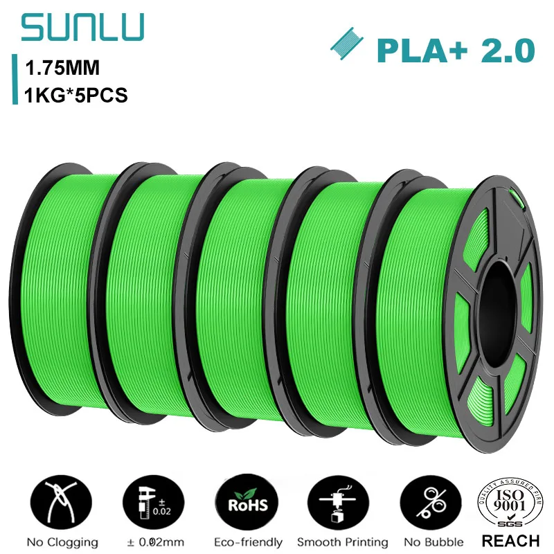 Filament SUNLU PLA Plus Zielony (GREEN)