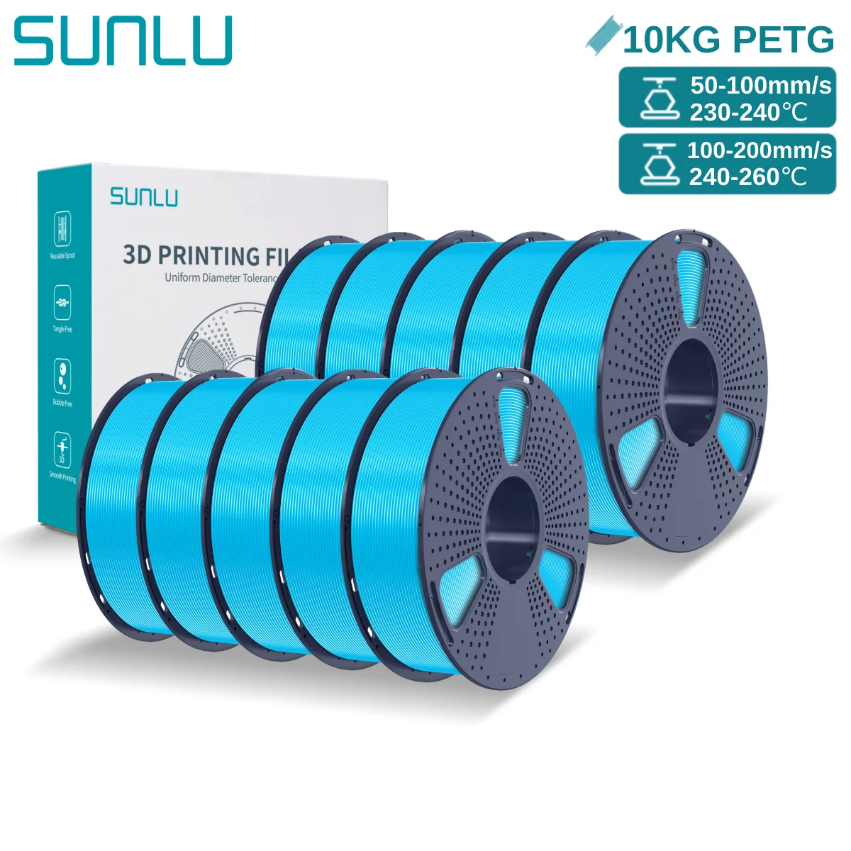 Filament SUNLU PETG Niebieski (BLUE)
