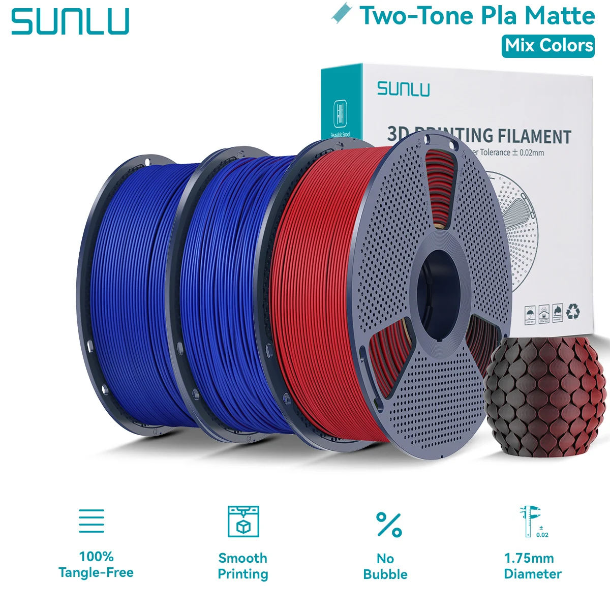 Filament SUNLU PLA  Matowy (MATTE)