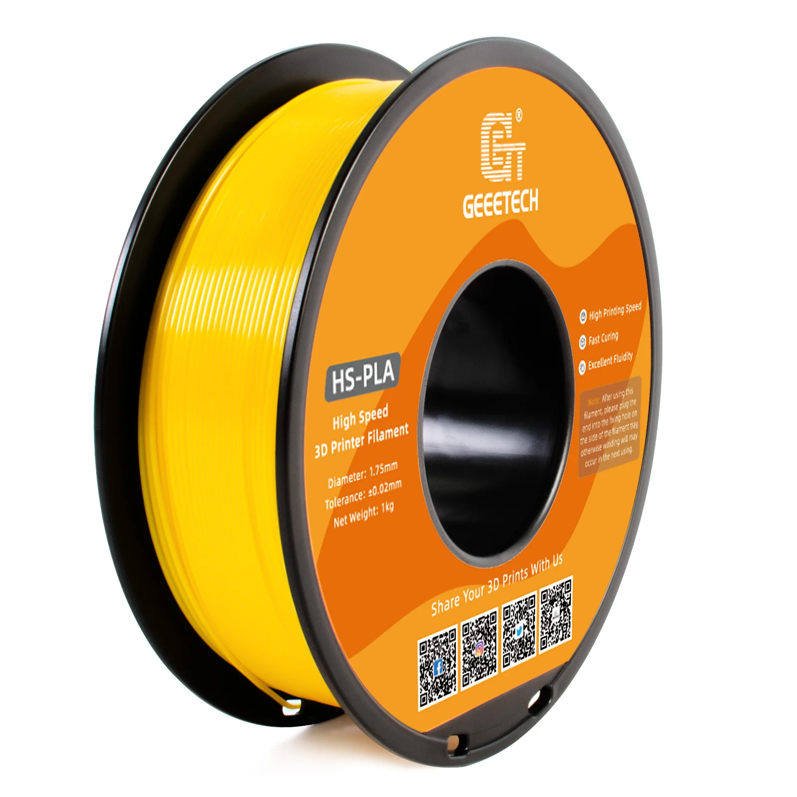 Filament GEEETECH PLA High-Speed Żółty (YELLOW)