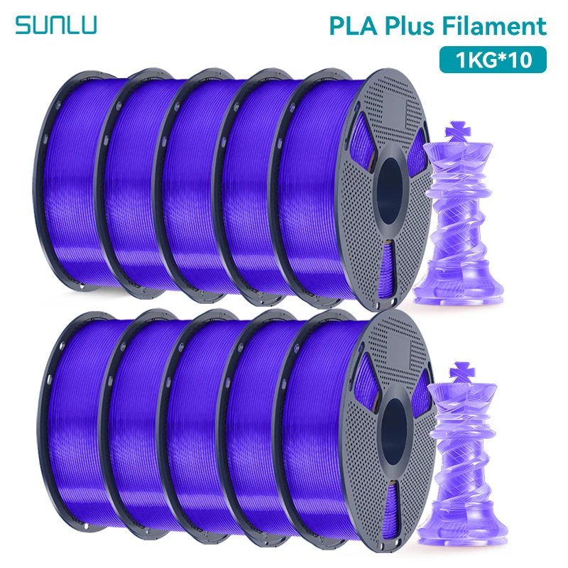 Filament SUNLU PLA Plus Fioletowy Przezroczysty (PURPLE TRANSPARENT)