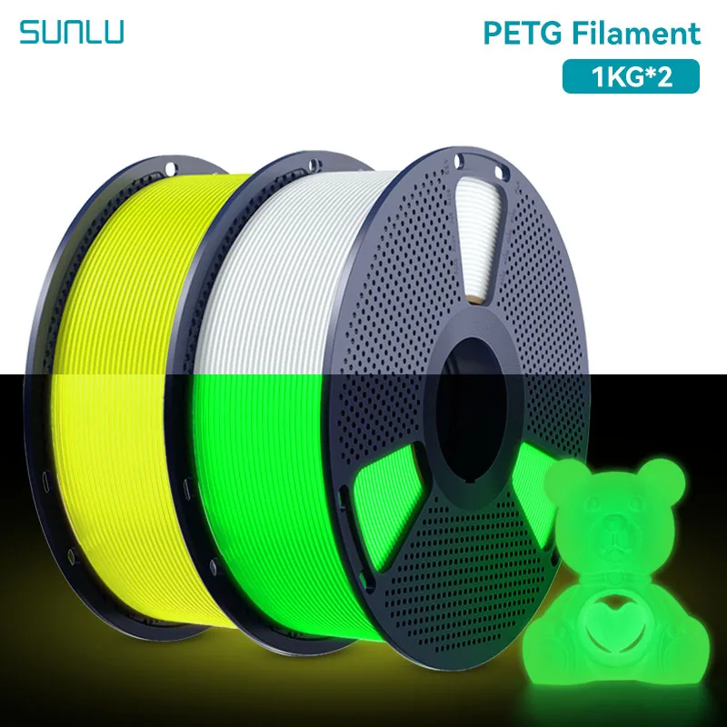 Filament SUNLU PETG Żółty Świecący w ciemności (YELLOW GLOW)