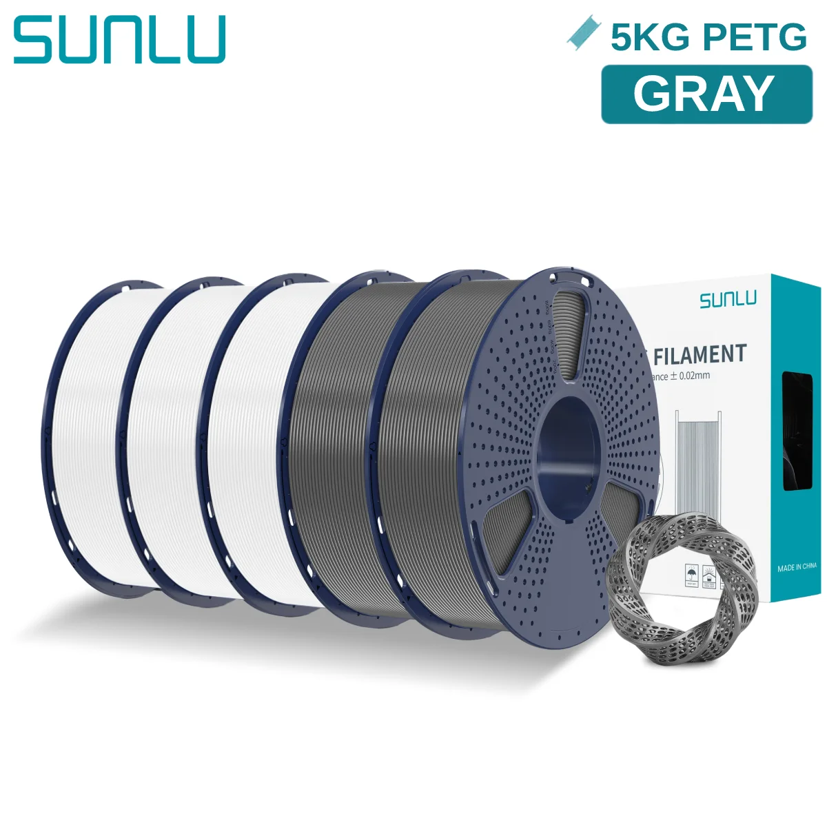 Filament SUNLU PETG Biały (WHITE)