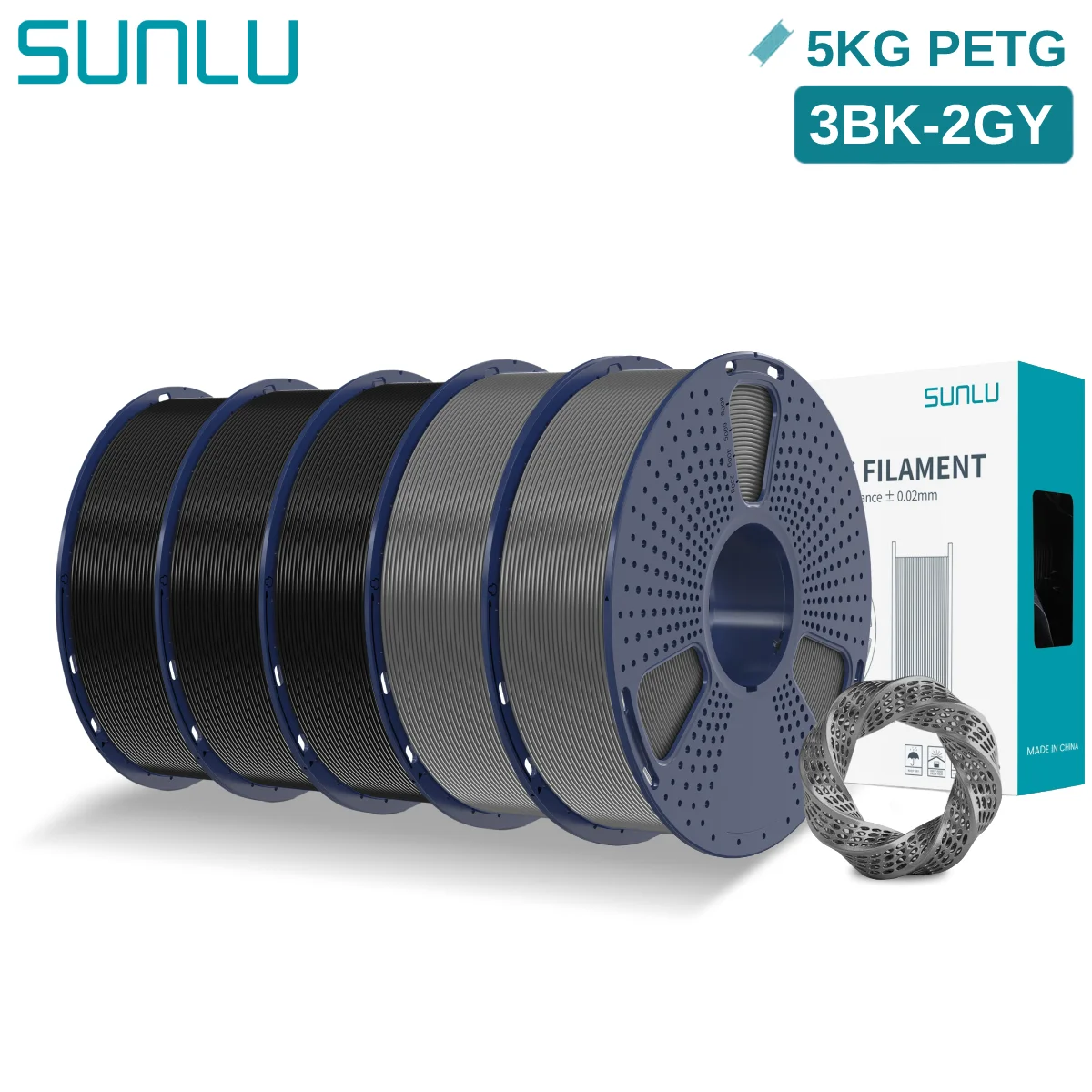Filament SUNLU PETG Czarny (BLACK)
