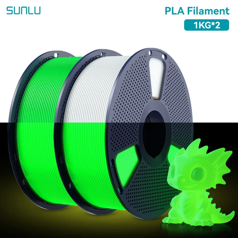 Filament SUNLU PLA Zielony Świecący w ciemności (GREEN GLOW)