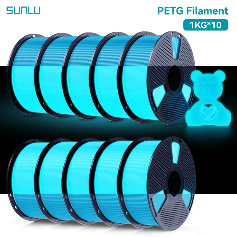 Filament SUNLU PETG Niebieski Świecący w ciemności (BLUE GLOW)