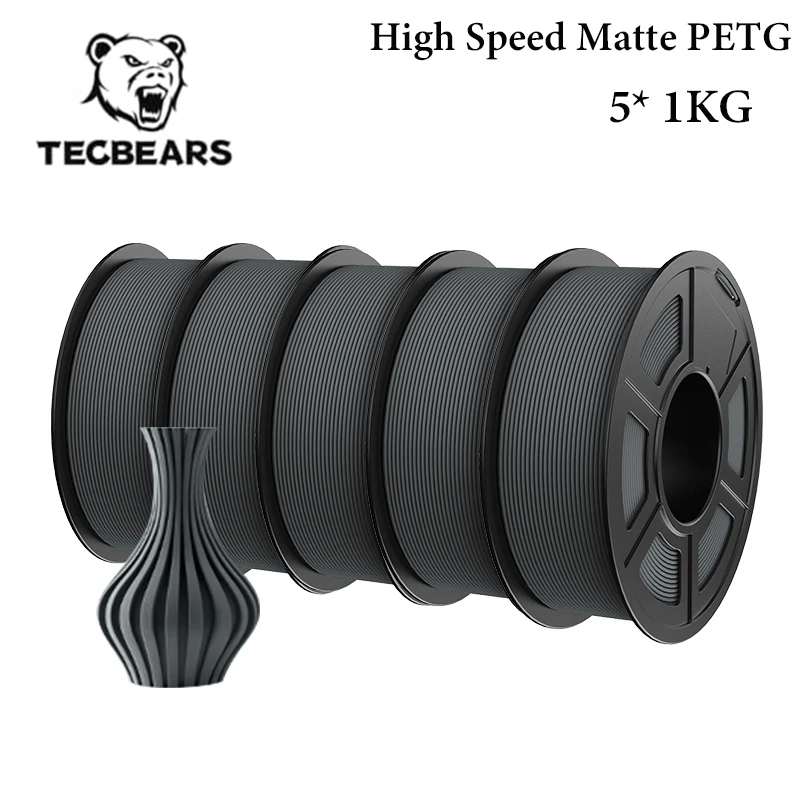 Filament TECBEARS PETG High-Speed Szary Jedwabny (GRAY SILK)