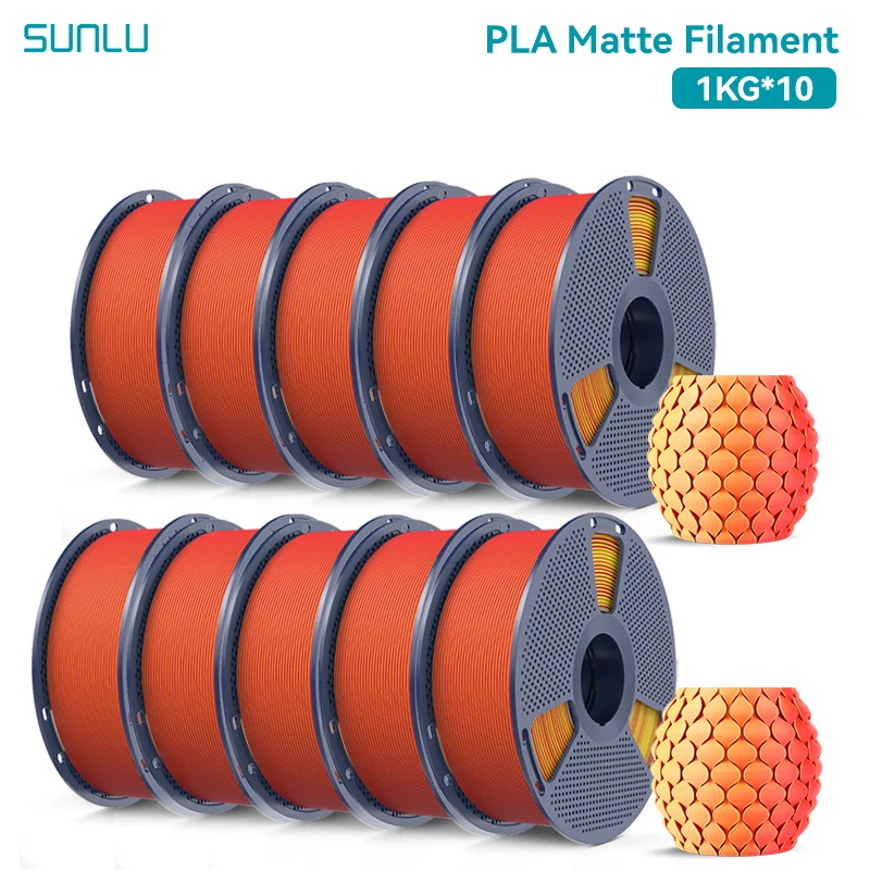 Filament SUNLU PLA Czerwony Dwukolorowy Matowy (RED DUAL MATTE)
